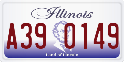 IL license plate A390149