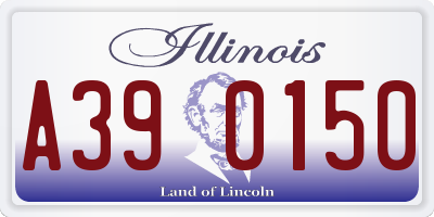 IL license plate A390150