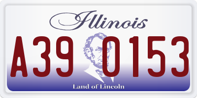 IL license plate A390153