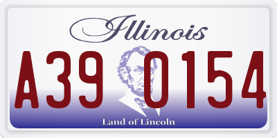 IL license plate A390154