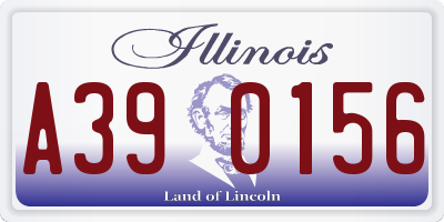 IL license plate A390156