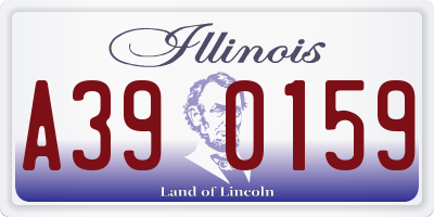 IL license plate A390159