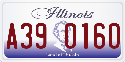 IL license plate A390160