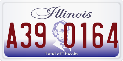 IL license plate A390164
