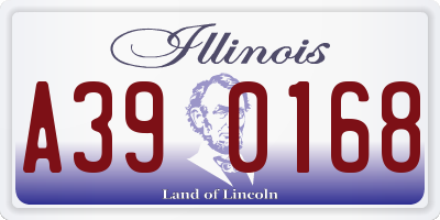 IL license plate A390168