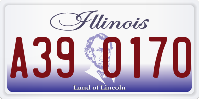 IL license plate A390170