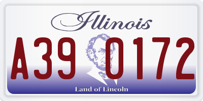 IL license plate A390172