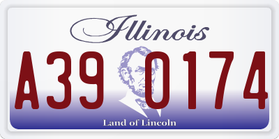 IL license plate A390174