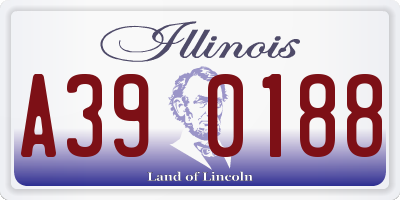 IL license plate A390188