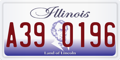 IL license plate A390196