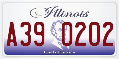 IL license plate A390202