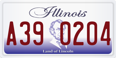 IL license plate A390204