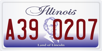 IL license plate A390207