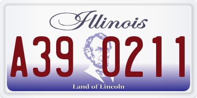IL license plate A390211