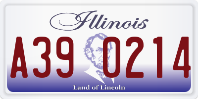 IL license plate A390214