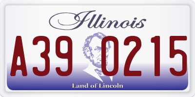 IL license plate A390215