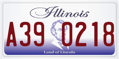 IL license plate A390218