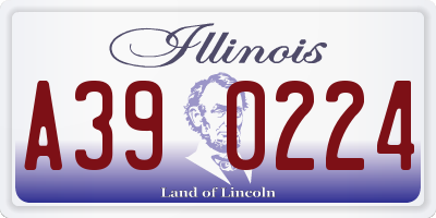 IL license plate A390224