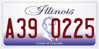 IL license plate A390225
