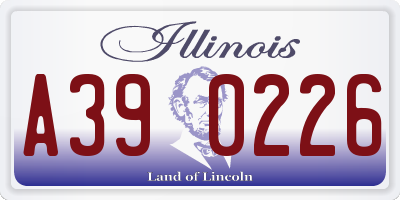 IL license plate A390226