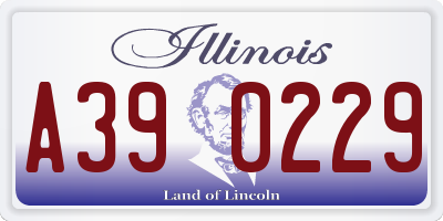IL license plate A390229