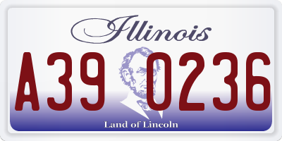 IL license plate A390236