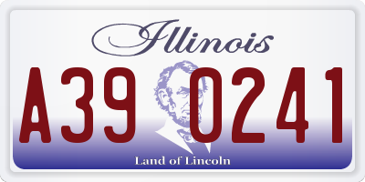 IL license plate A390241