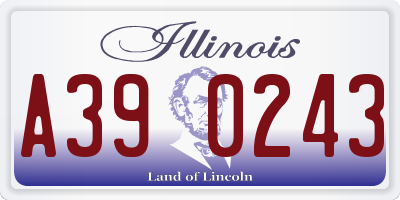 IL license plate A390243