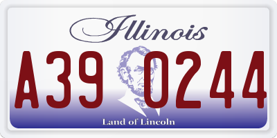 IL license plate A390244