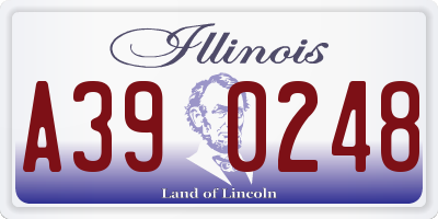 IL license plate A390248