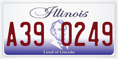 IL license plate A390249