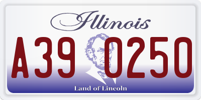 IL license plate A390250