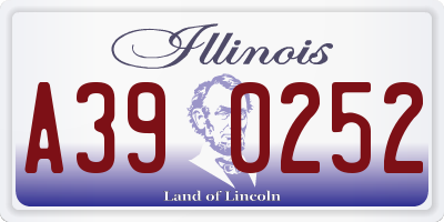 IL license plate A390252