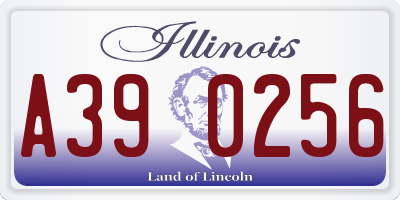 IL license plate A390256