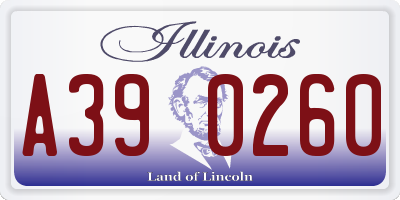 IL license plate A390260