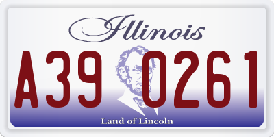 IL license plate A390261