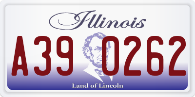 IL license plate A390262