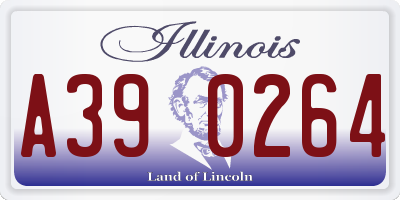 IL license plate A390264