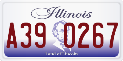 IL license plate A390267