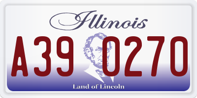 IL license plate A390270