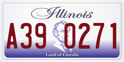 IL license plate A390271