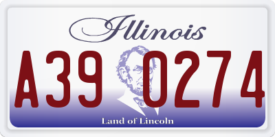 IL license plate A390274