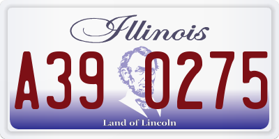 IL license plate A390275