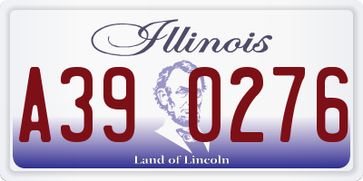 IL license plate A390276