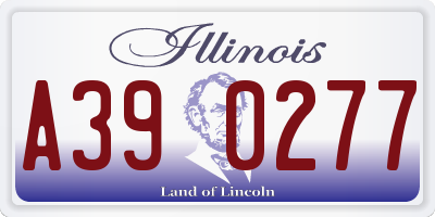 IL license plate A390277