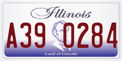 IL license plate A390284