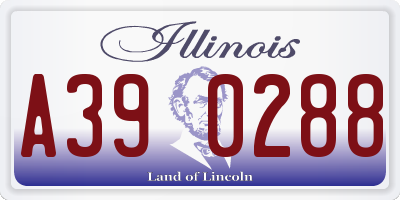 IL license plate A390288