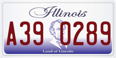 IL license plate A390289