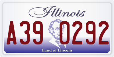 IL license plate A390292