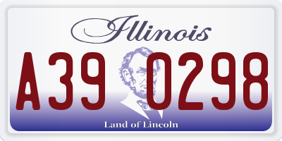 IL license plate A390298